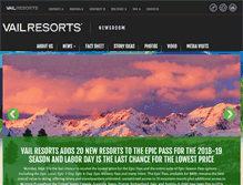 Tablet Screenshot of news.vailresorts.com