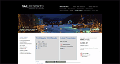 Desktop Screenshot of investors.vailresorts.com